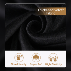 Velvet Stretch Couch Cushion Covers-Black
