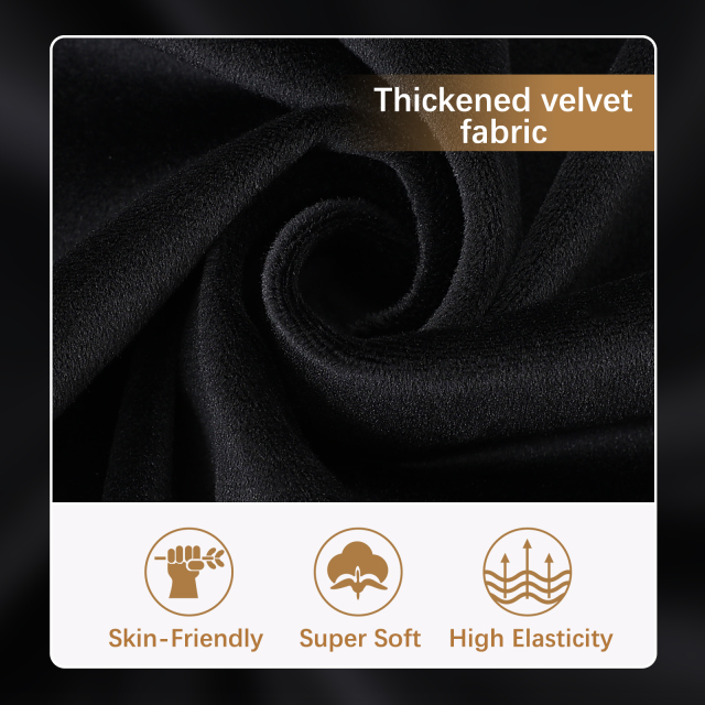 Velvet Stretch Couch Cushion Covers-Black