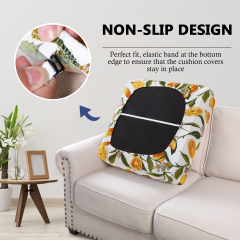 Printed Sofa Couch Cushion Covers- Orange