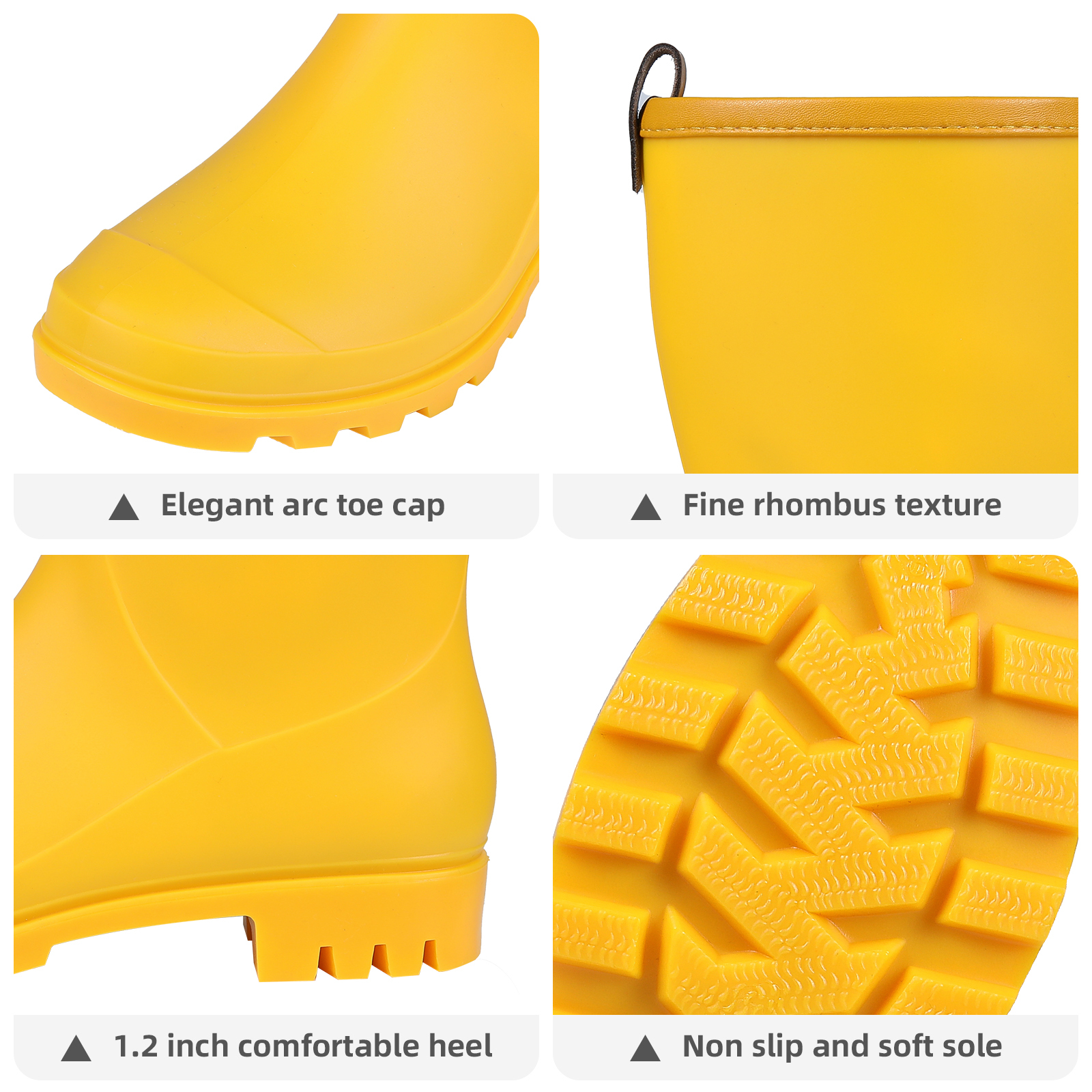 Mid Calf Rain Boots Waterproof Lightweight Garden Shoes