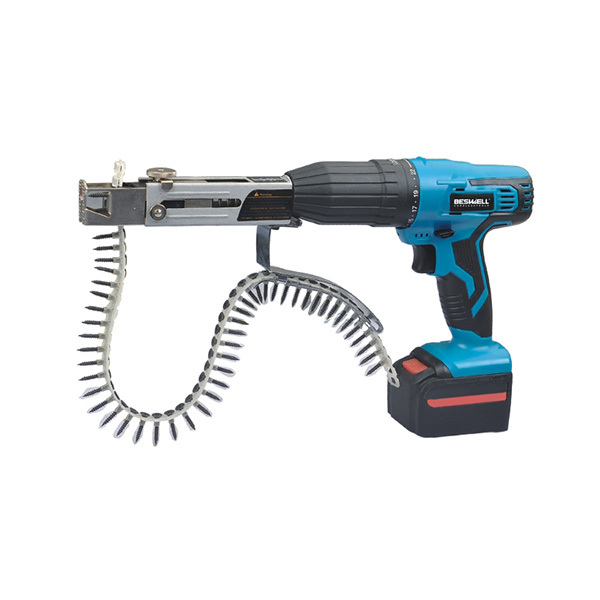 Cordless automatic feed screw gun