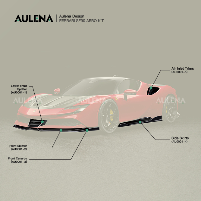 FERRARI SF90 Aulena Design dry carbon performance body kit