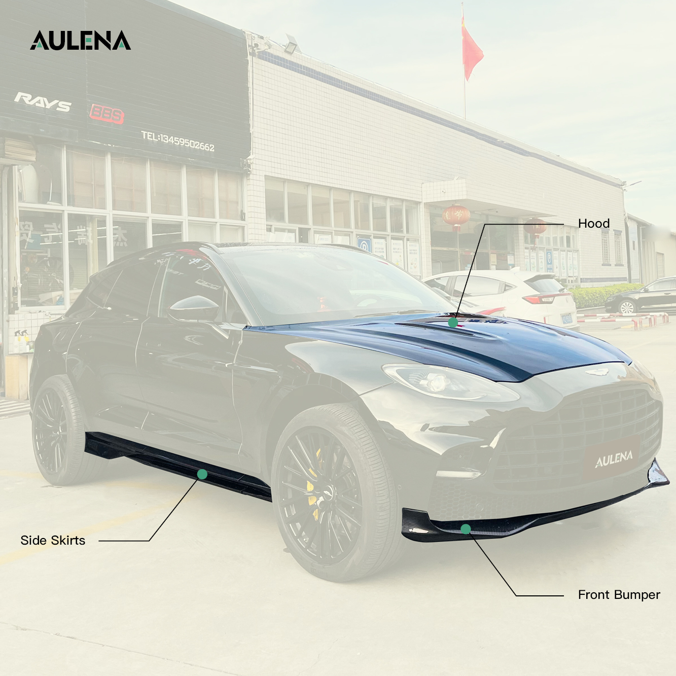 Aston Martin DBX -707 Aulena Design dry carbon performance body kit