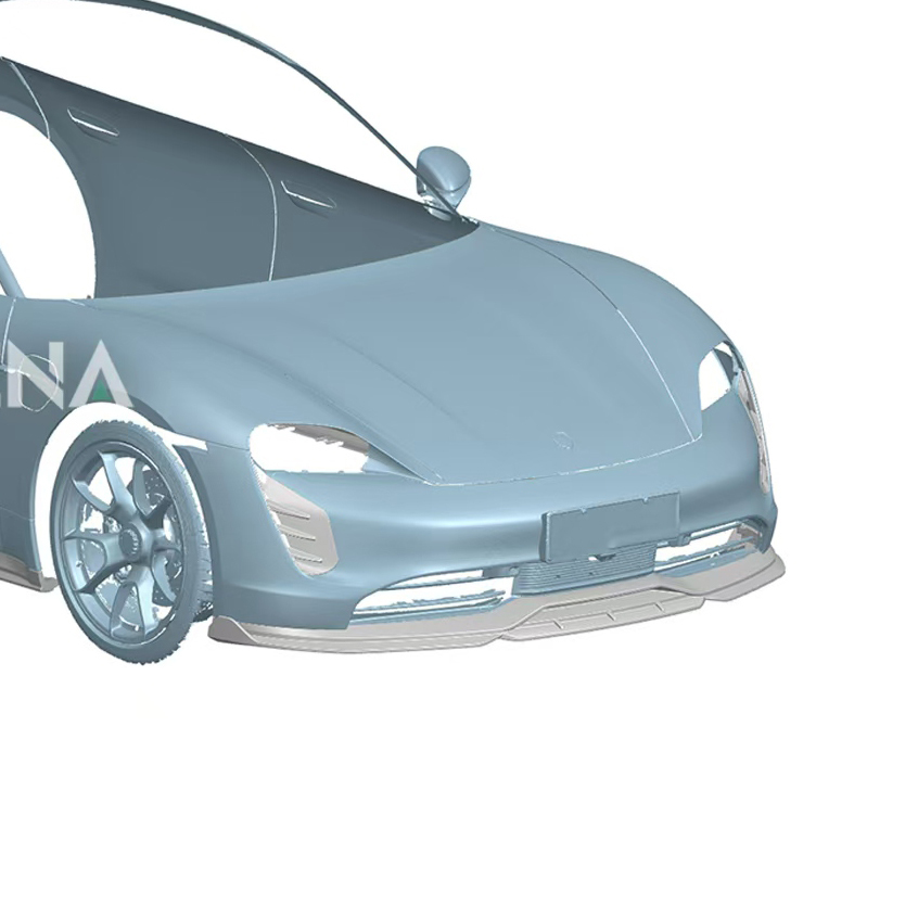 Porsche Taycan Aulena Design dry carbon Front Lip