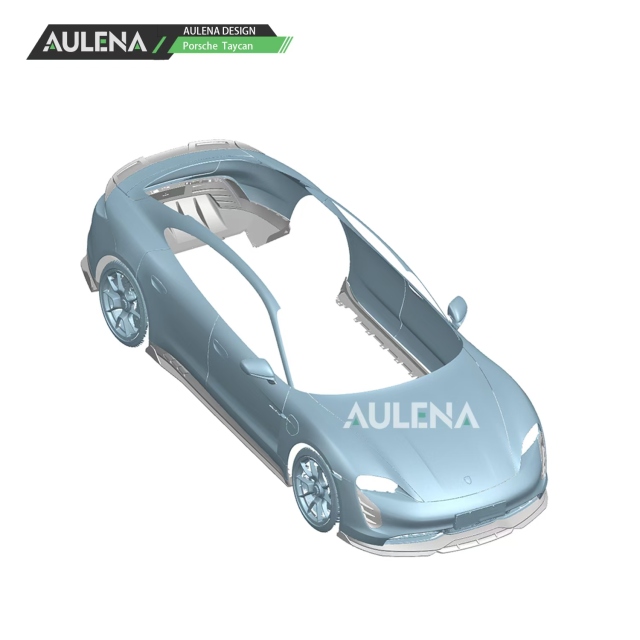Porsche Taycan Aulena Design dry carbon V1 Side Skirts
