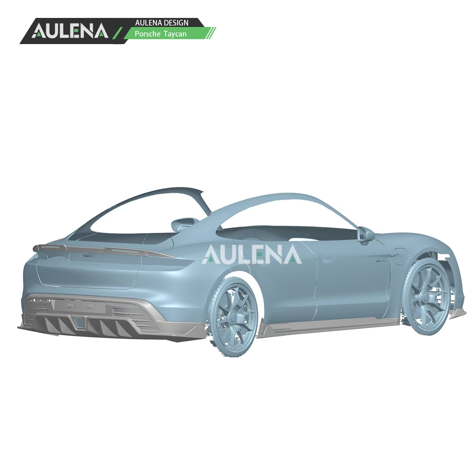Porsche Taycan Aulena Design dry carbon Rear Diffuser