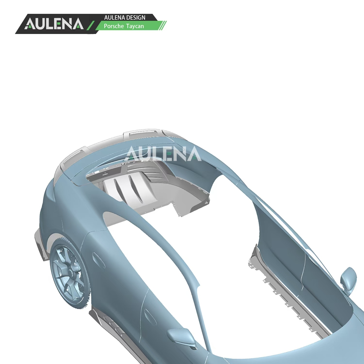 Porsche Taycan Aulena Design dry carbon Rear Spoiler