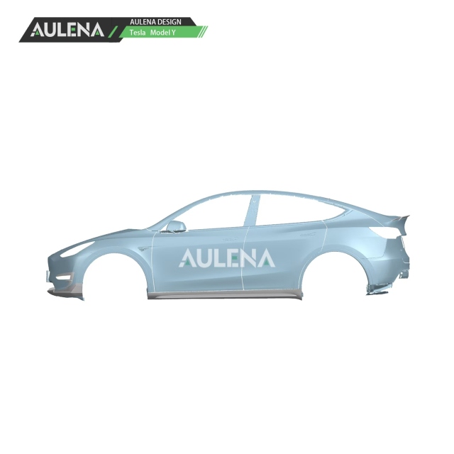 Tesla Model Y Aulena Design dry carbon performance V1 Side Skirts