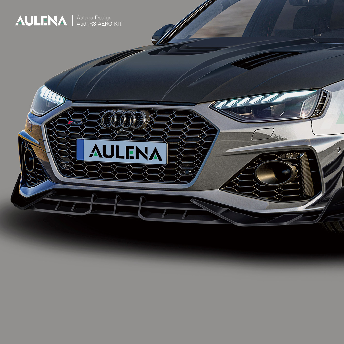Aulena Design dry carbon performance Audi rs4 Front Canards