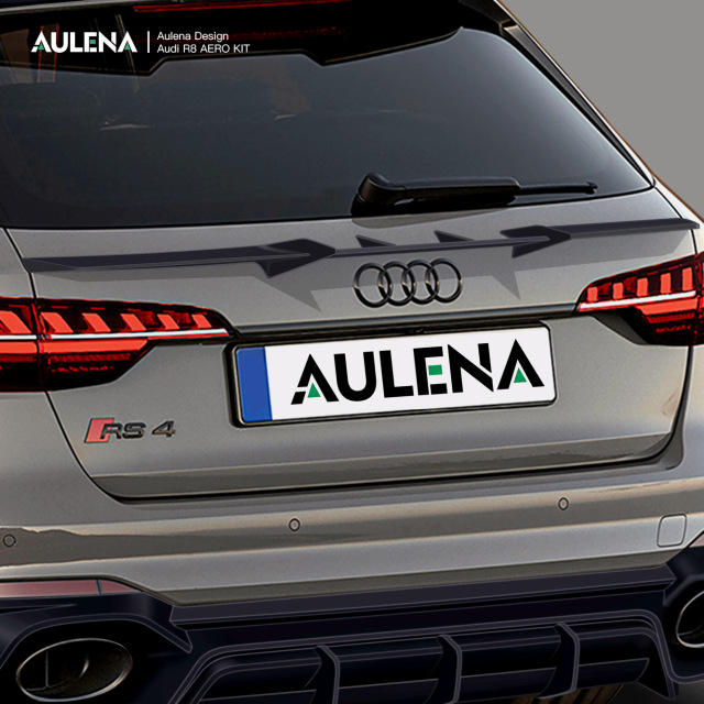 Aulena Design dry carbon performance Audi rs4 Carbon fiber design Rear Wing