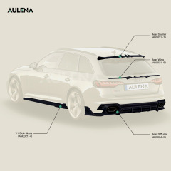 Aulena Design dry carbon performance Audi rs4 Carbon fiber design Rear Wing