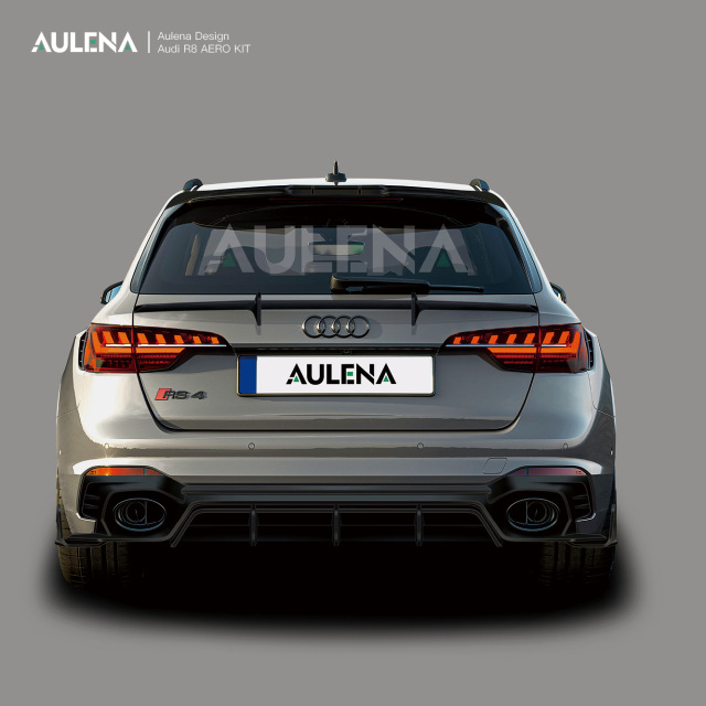 Aulena Design dry carbon performance Audi rs4 Carbon fiber design Rear Wing