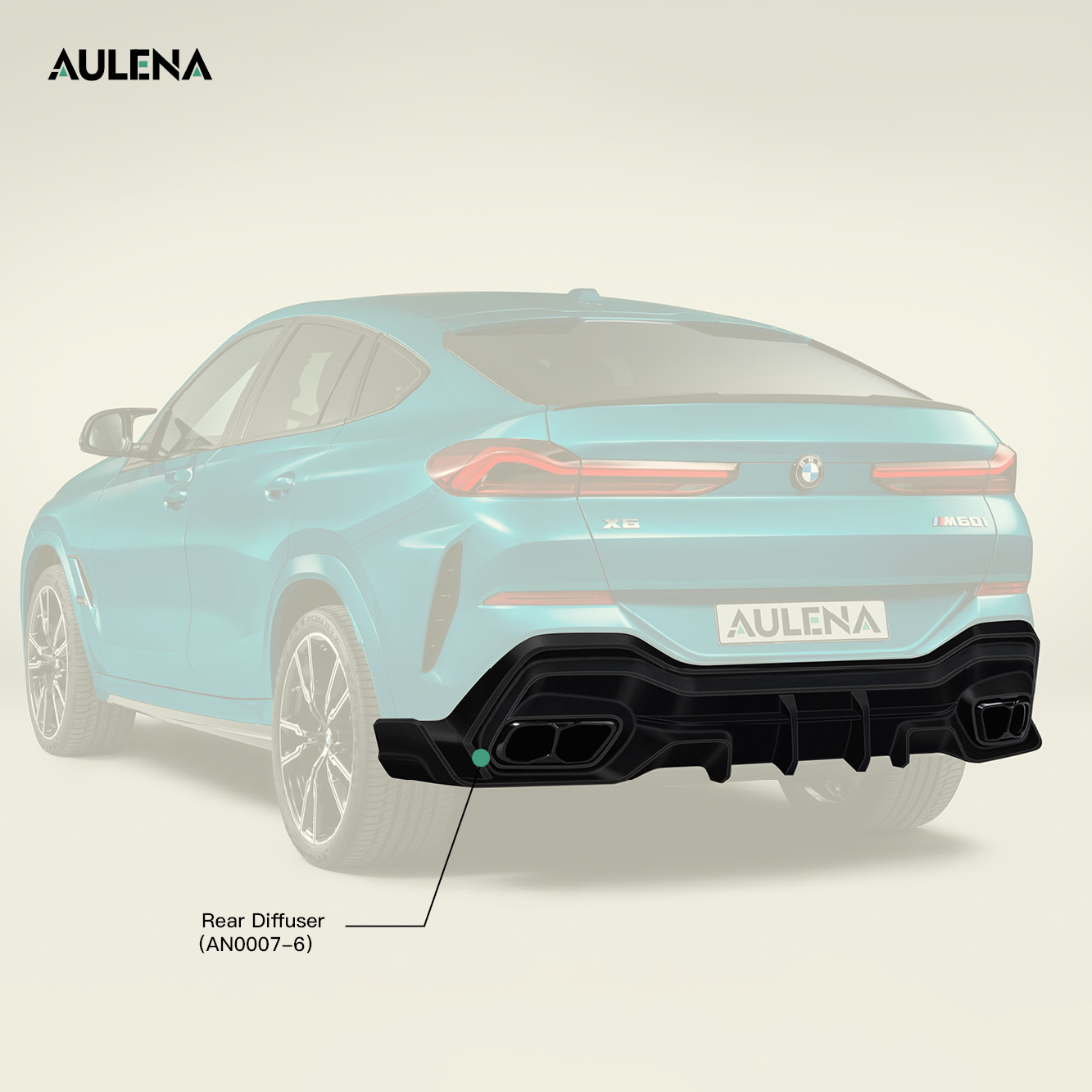 BMW X6 Aulena Design dry carbon performance Rear Diffuser car bumpers