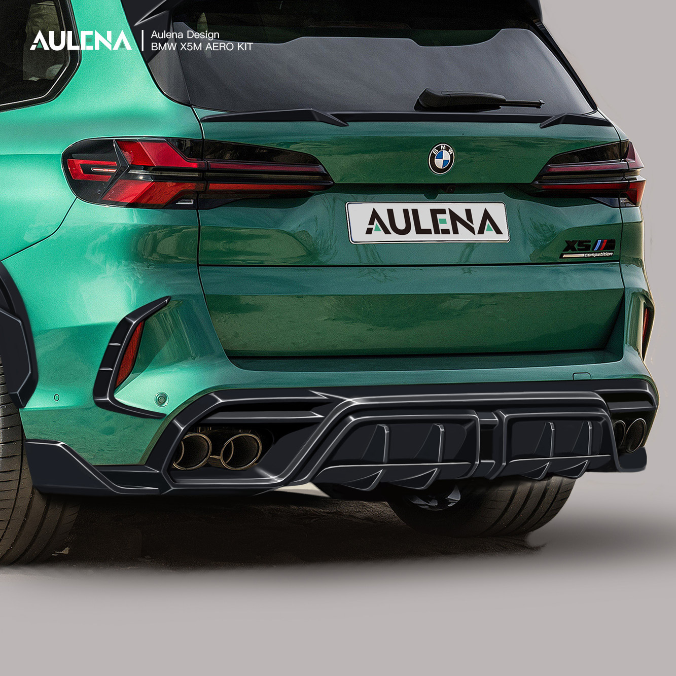 BMW X5M Aulena Design dry carbon bmw Rear Spoiler