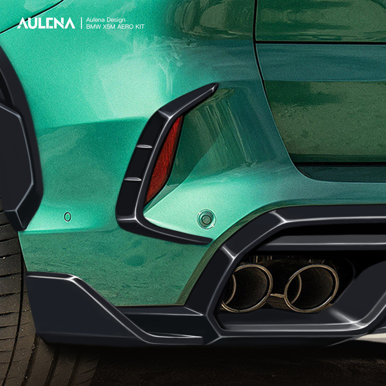 BMW X5M Aulena Design dry carbon Rear Canards