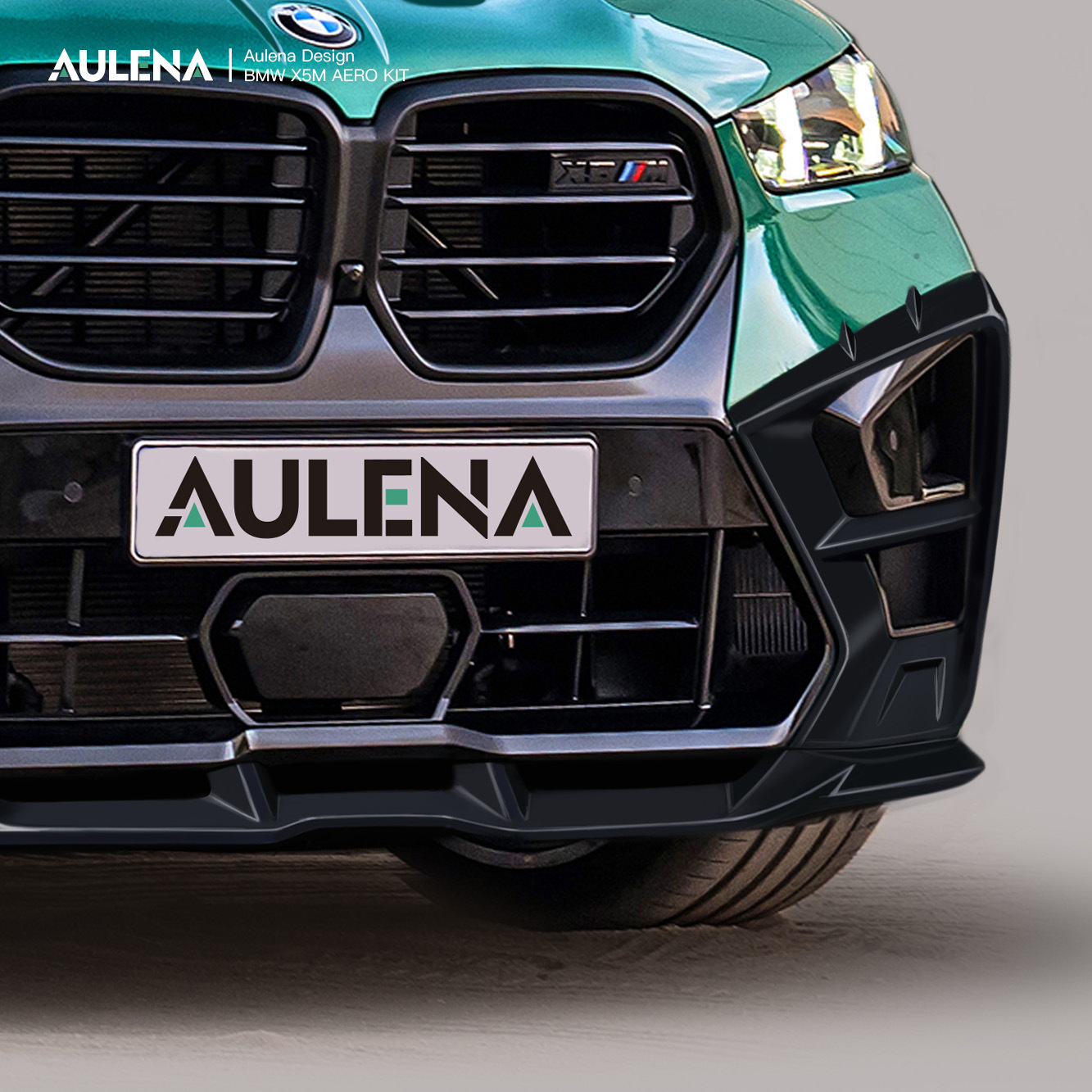BMW X5M Aulena Design dry carbon Front Splitter carbon fiber trim peice
