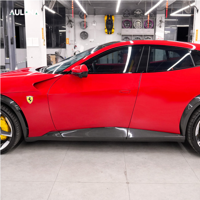 Ferrari Purosangue dry carbon OEM Style Side Skirts