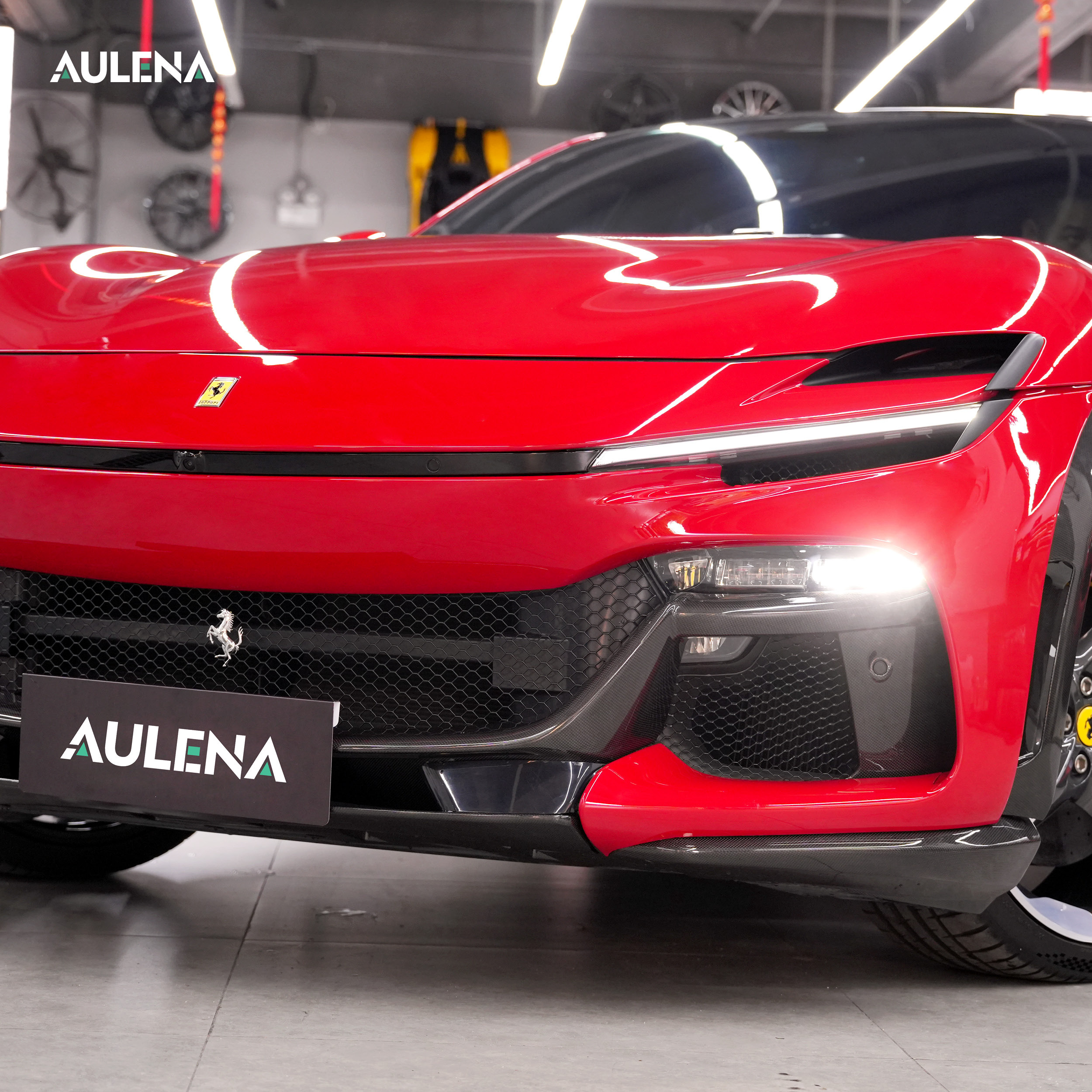 Ferrari Purosangue OEM dry carbon Front and middle lip
