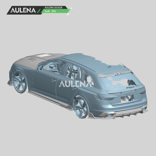 Aulena Design dry carbon performance audi rs4 carbon side skirts body kit