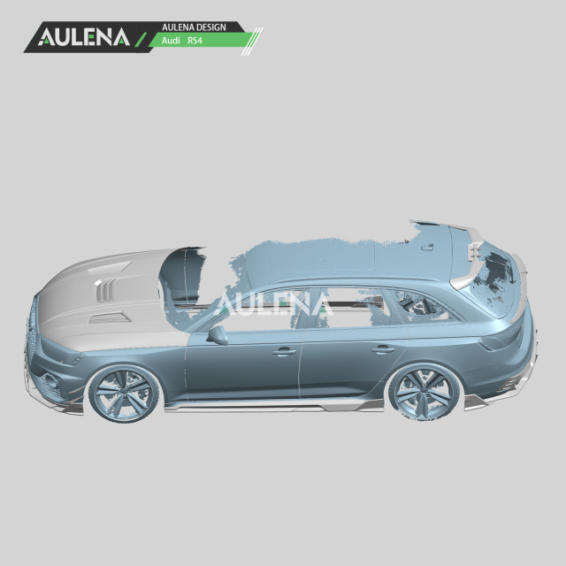 Aulena Design dry carbon performance audi rs4 carbon side skirts body kit