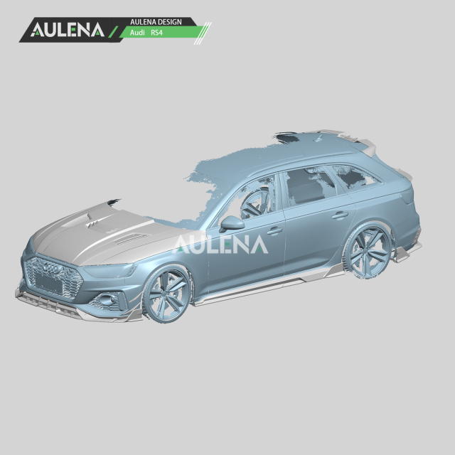 Aulena Design dry carbon performance audi rs4 carbon side skirts body kit