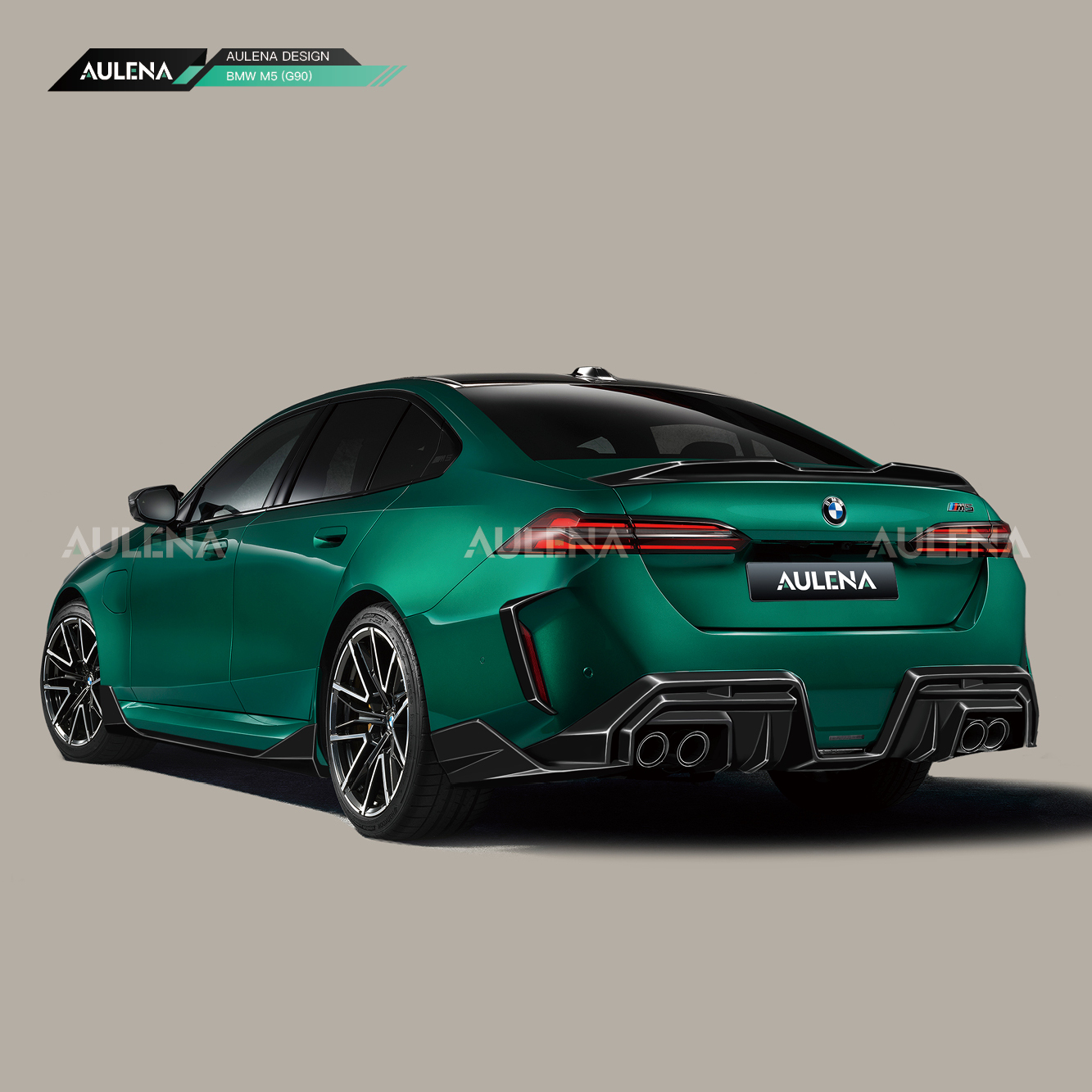 BMW M5(G90) Aulena Design dry carbon performance Front Canards carbumpers