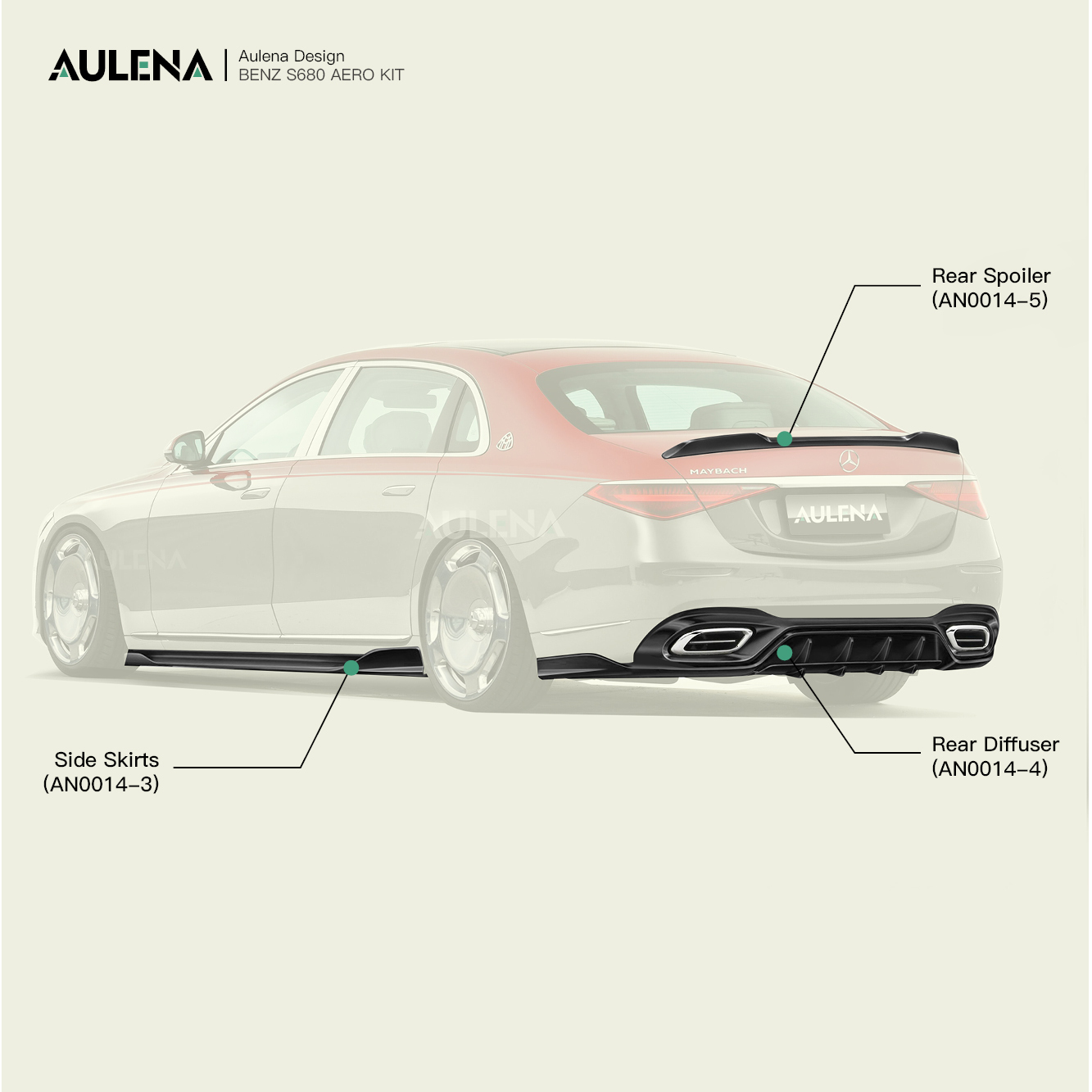 Mercedes-Benz S-Class(W223) Aulena Design dry carbon performance body kit