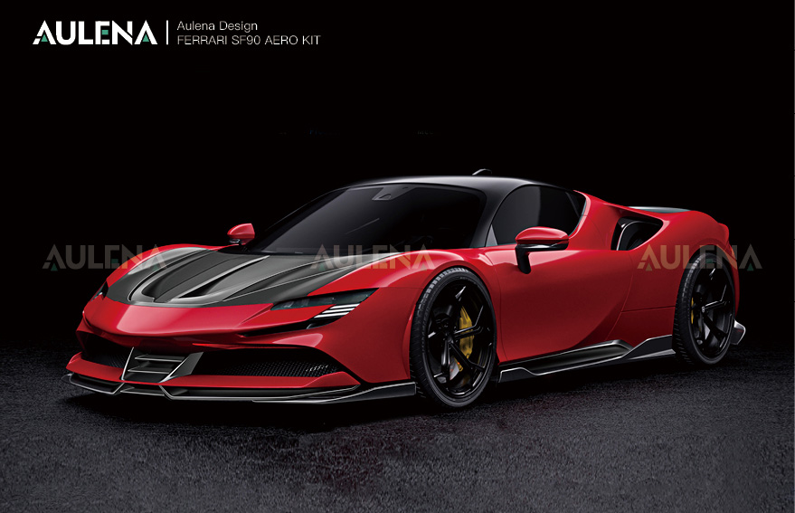Ferrari SF90 dry carbon fiber body kit