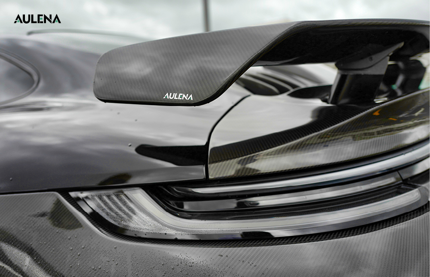 Porsche 992 Turbo S dry carbon rear spoiler aerodynamic upgrade
