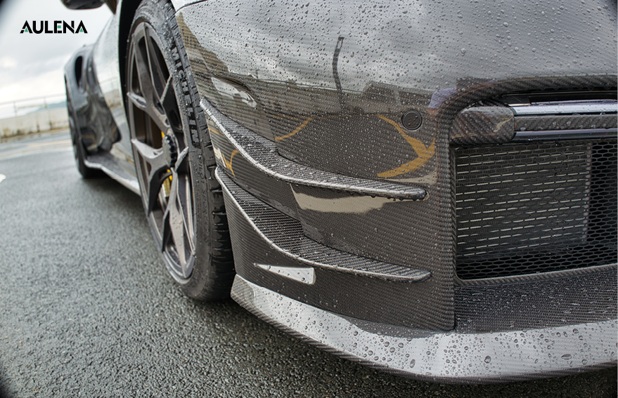 Porsche 992 Turbo S dry carbon fiber front bumper upgrade