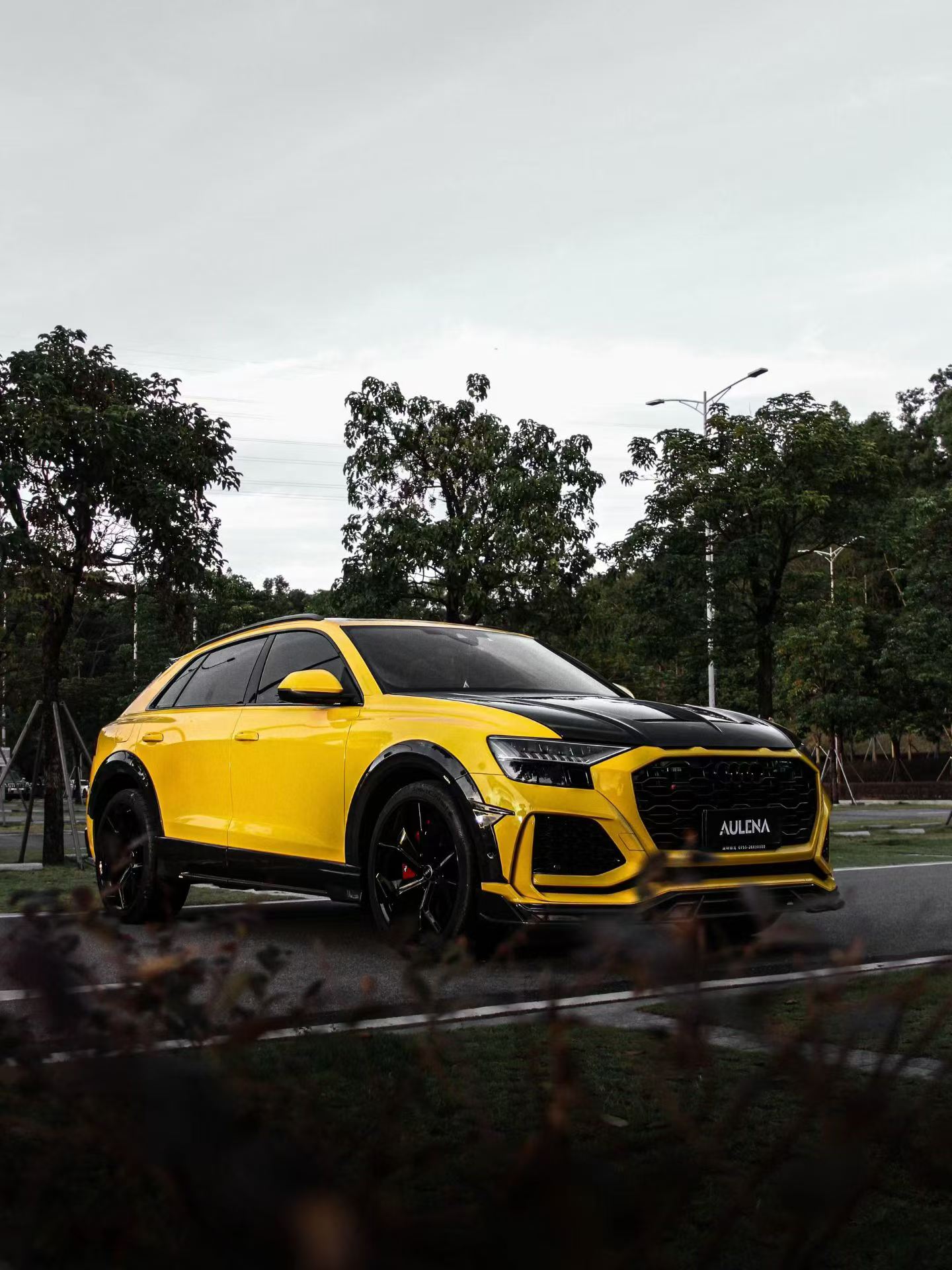 Audi RSQ8 Aulena Design carbon fiber side skirts