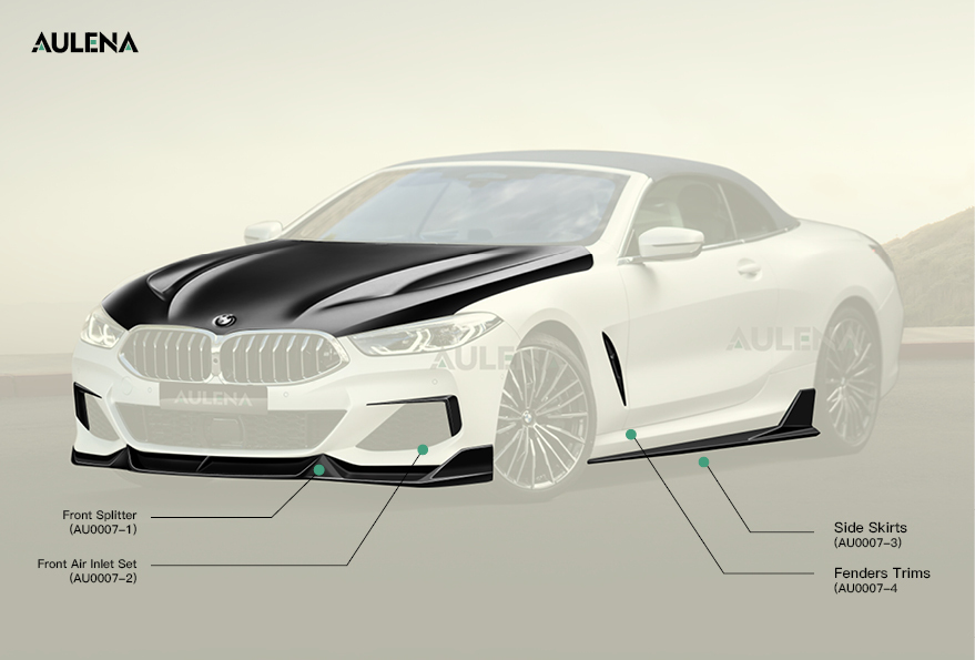 BMW 8 Series(G14) Aulena Design dry carbon Front Air Inlet Set