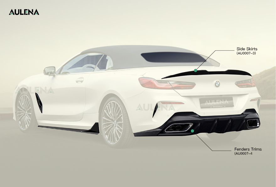 BMW 8 Series(G14) Aulena Design dry carbon Rear Spoiler