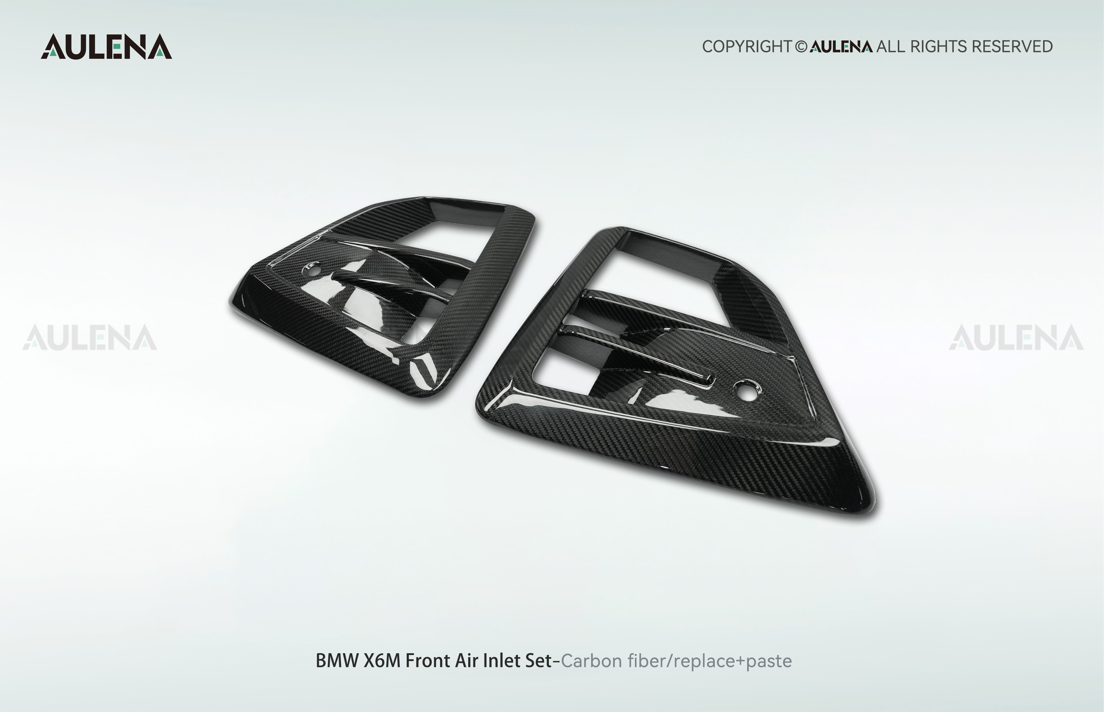 BMW X6M Aulena Design dry carbon performance Front Air Inlet Set
