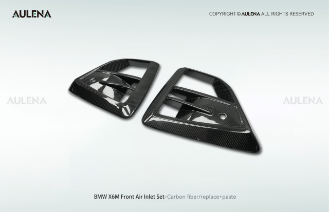 BMW X6M Aulena Design dry carbon performance Front Air Inlet Set
