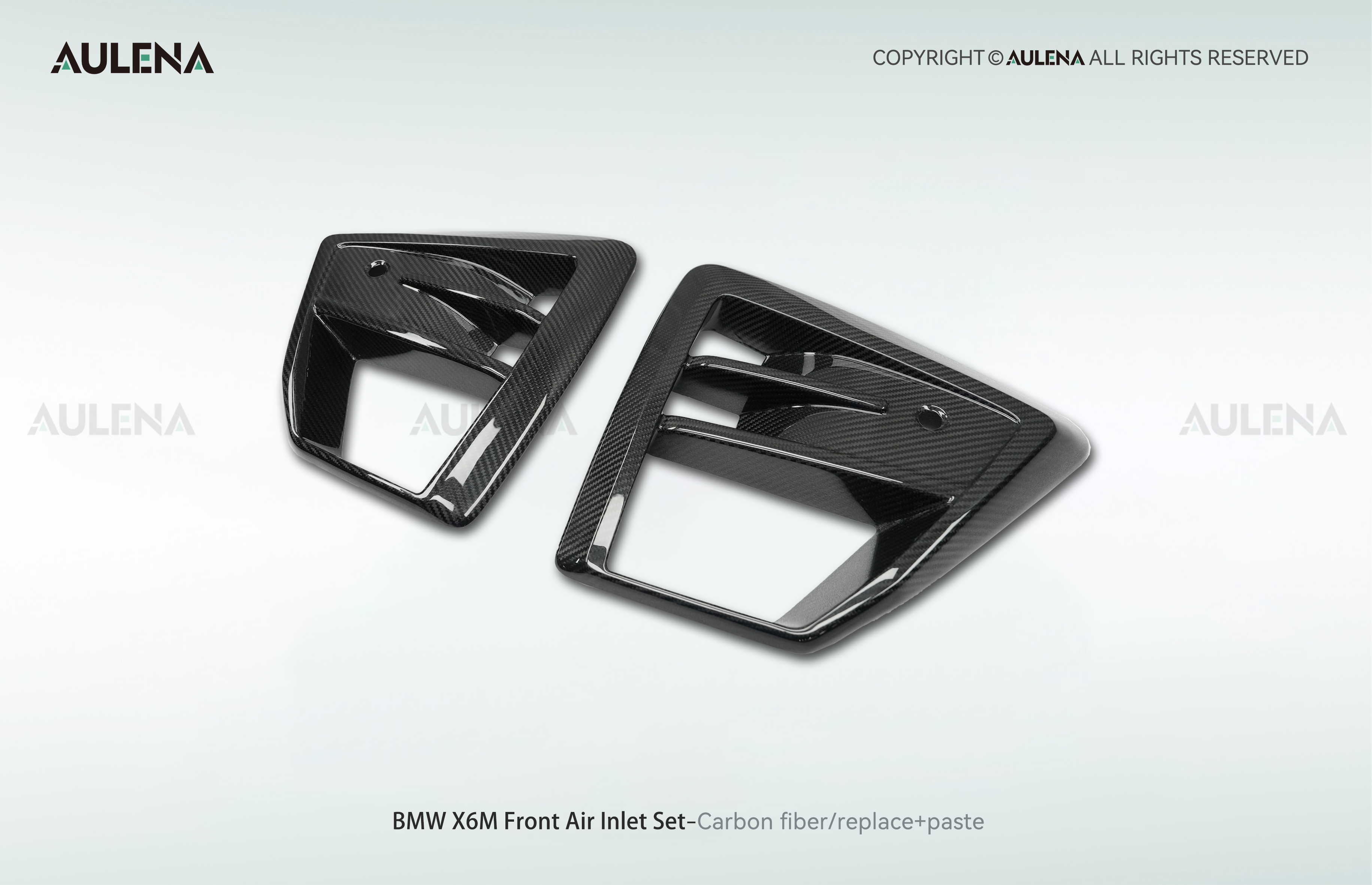 BMW X6M Aulena Design dry carbon performance Front Air Inlet Set