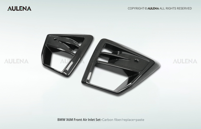 BMW X6M Aulena Design dry carbon performance Front Air Inlet Set