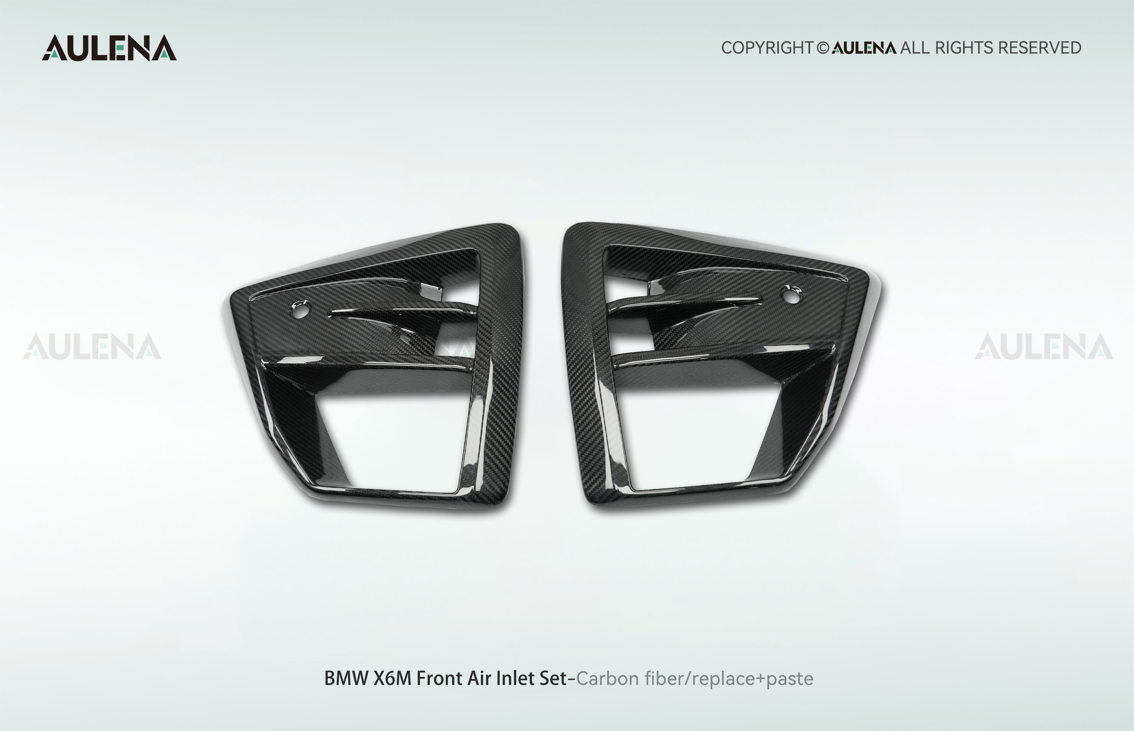 BMW X6M Aulena Design dry carbon performance Front Air Inlet Set
