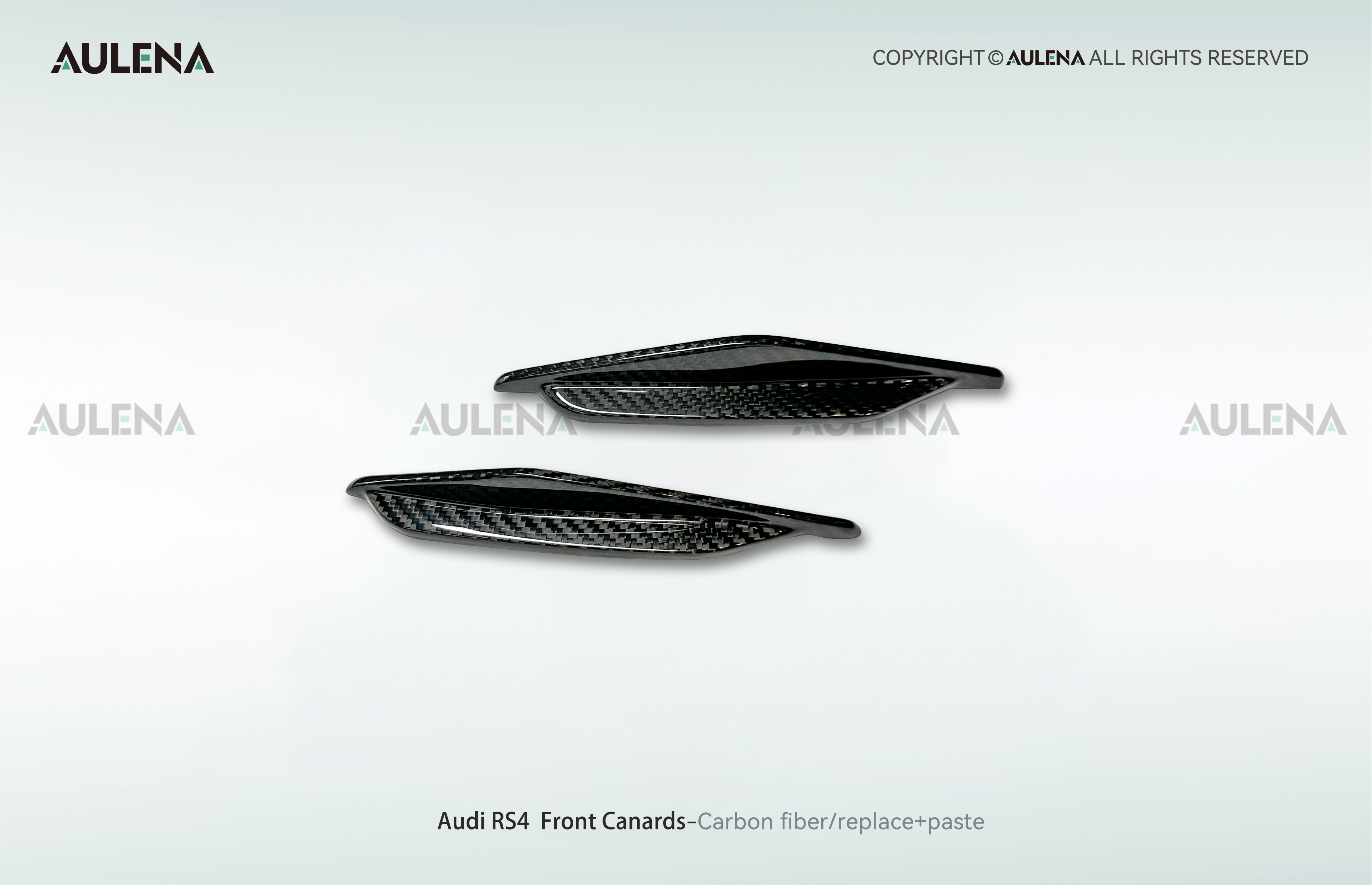 Audi RS4 Aulena Design dry carbon performance Front Canards