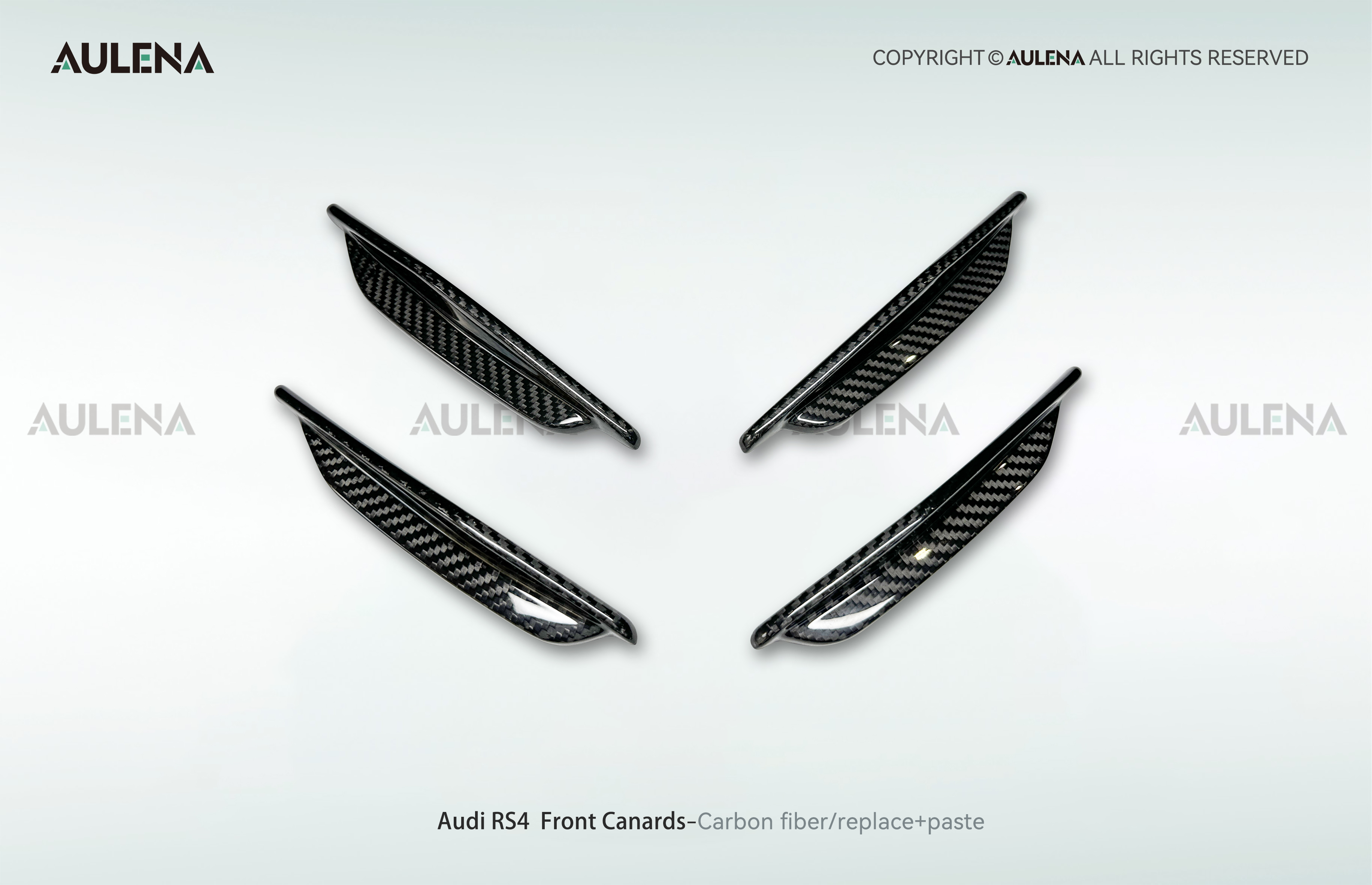 Audi RS4 Aulena Design dry carbon performance Front Canards