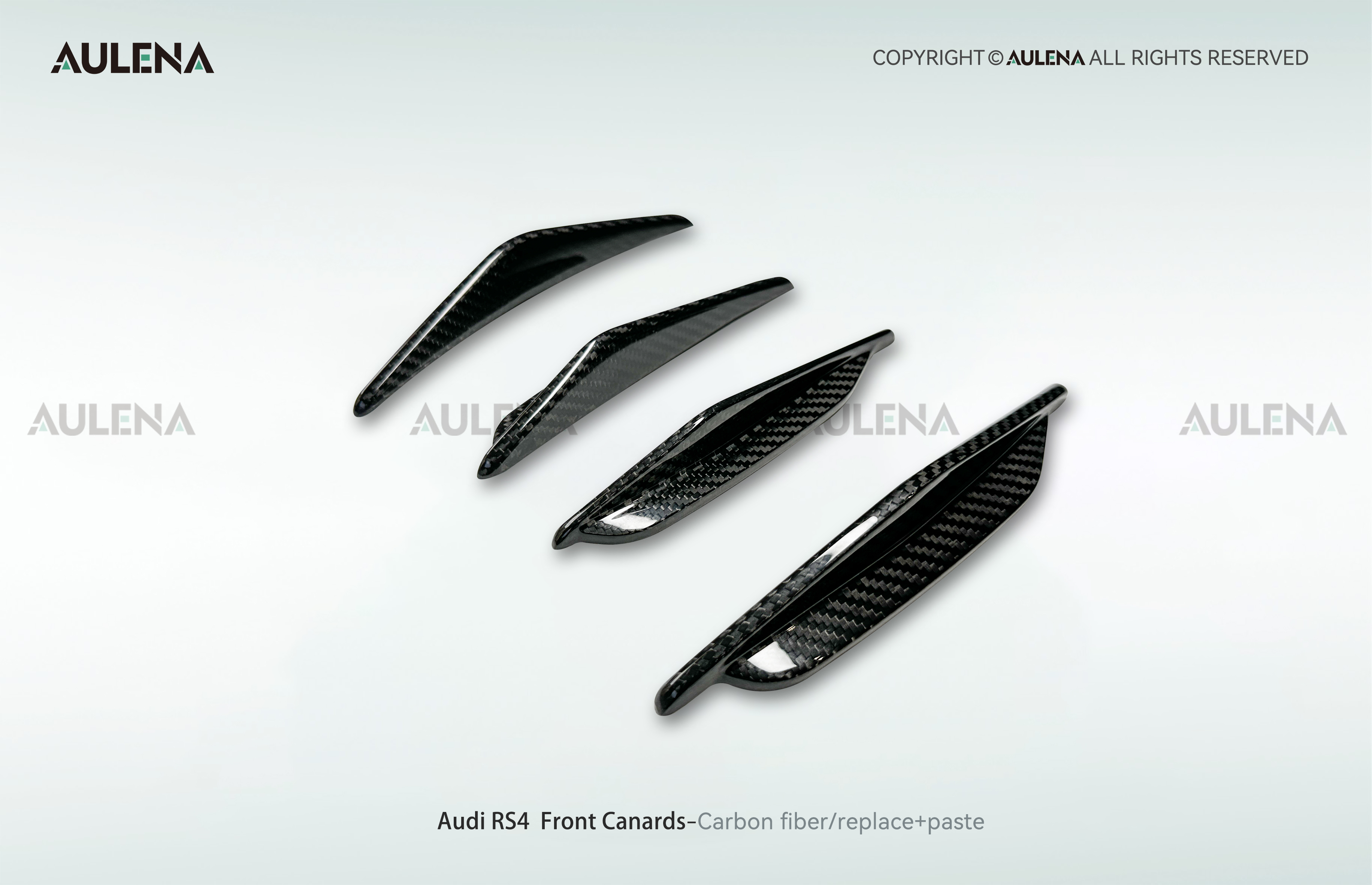 Audi RS4 Aulena Design dry carbon performance Front Canards