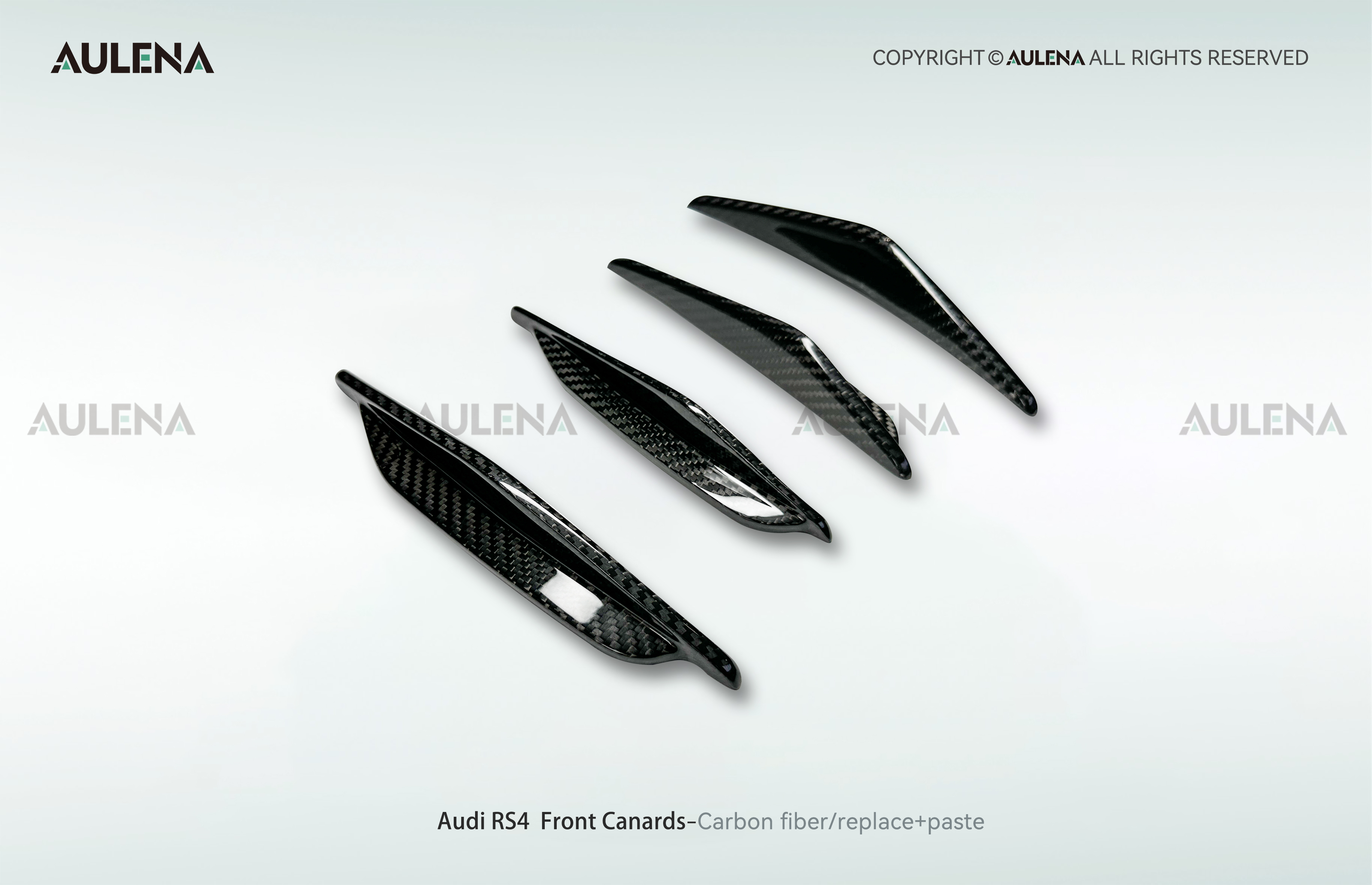 Audi RS4 Aulena Design dry carbon performance Front Canards