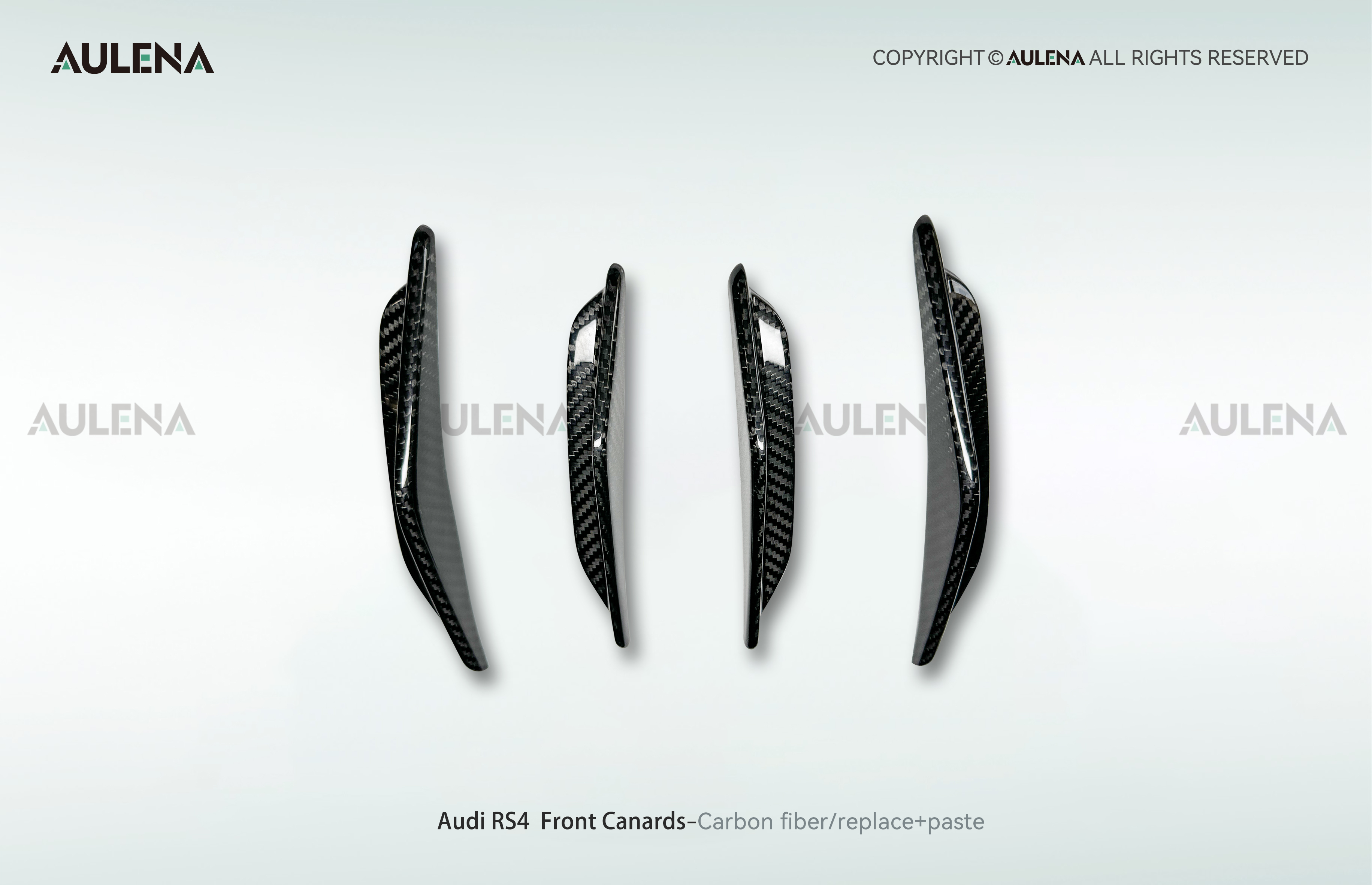Audi RS4 Aulena Design dry carbon performance Front Canards