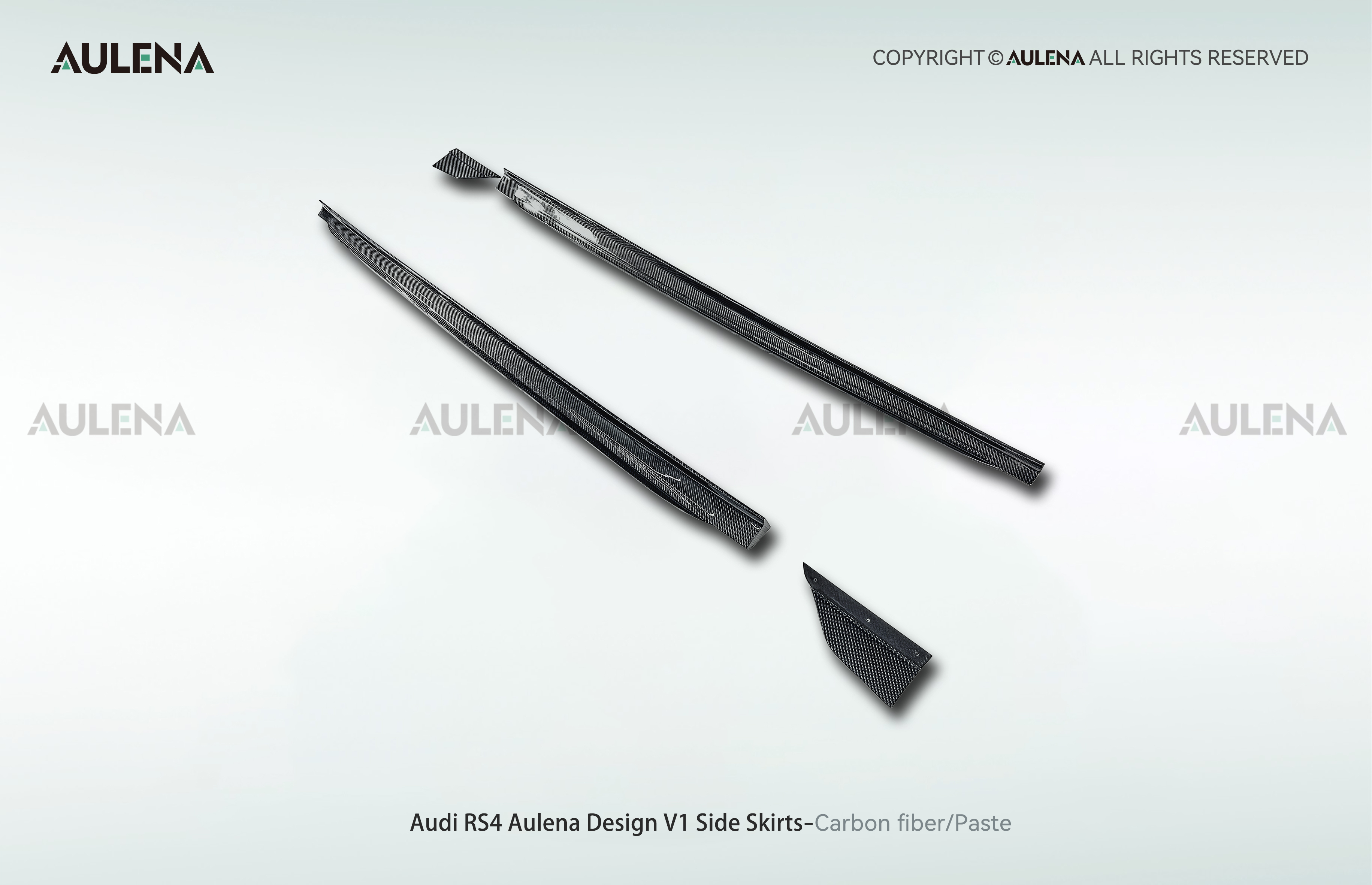 Audi RS4 Aulena Design dry carbon performance Side Skirts V1