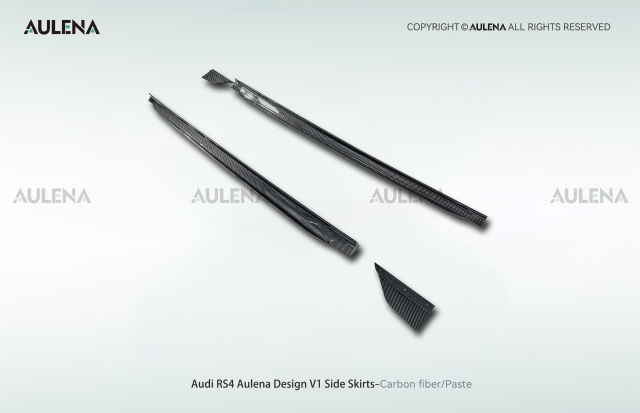 Audi RS4 Aulena Design dry carbon performance Side Skirts V1