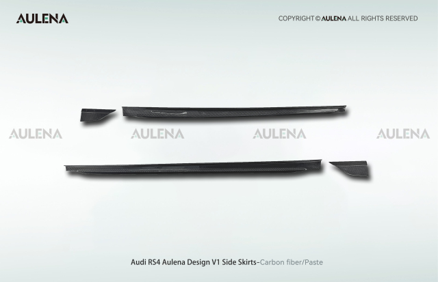 Audi RS4 Aulena Design dry carbon performance Side Skirts V1