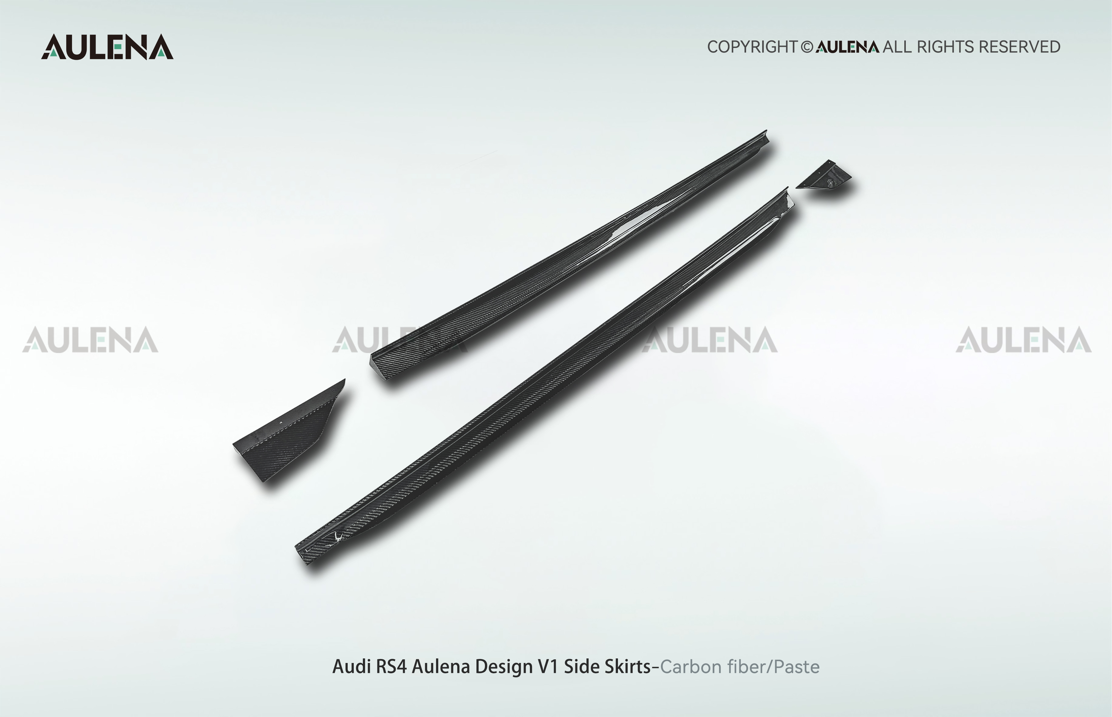 Audi RS4 Aulena Design dry carbon performance Side Skirts V1