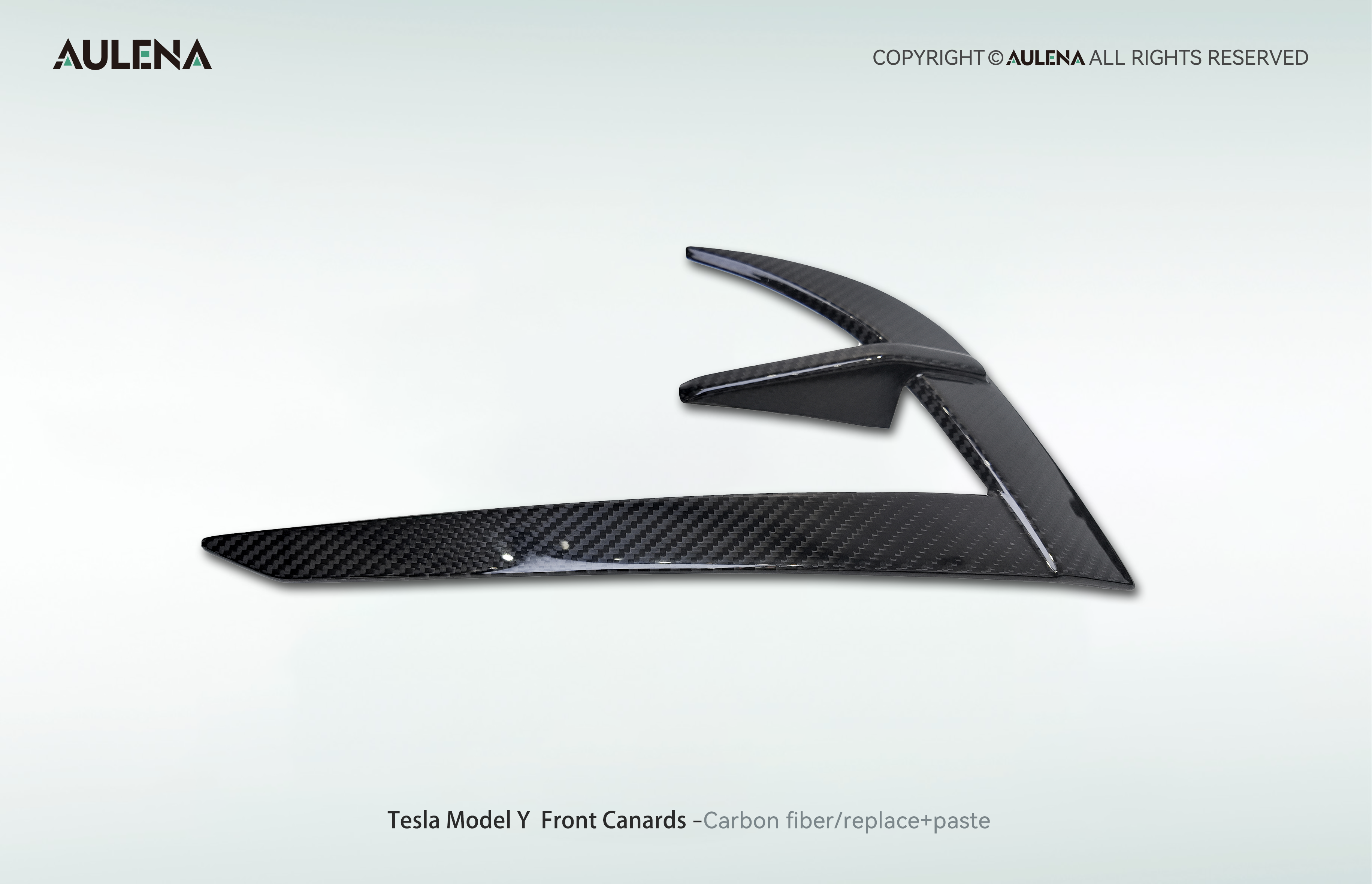 Tesla Model Y Aulena Design dry carbon performance Front Canards