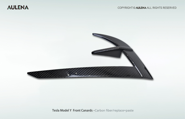 Tesla Model Y Aulena Design dry carbon performance Front Canards