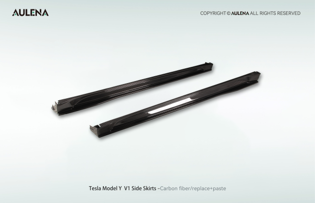 Tesla Model Y Aulena Design dry carbon performance Side Skirts V1